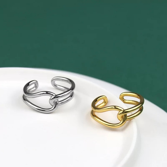 The Madison - 14k Yellow Gold Open Infinity Ring - Picture 2 of 11